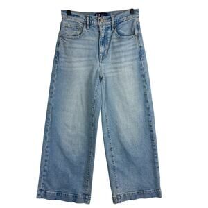 GAP Denim High Rise Wide Leg Crop Jeans Womens - 2 26 S Short